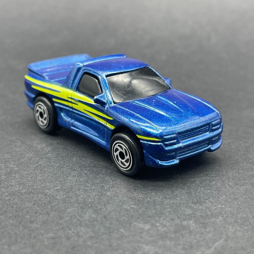 Matchbox The Buster 1990's Pickup Truck Blue Graphics Diecast 1/64 Scale Loose